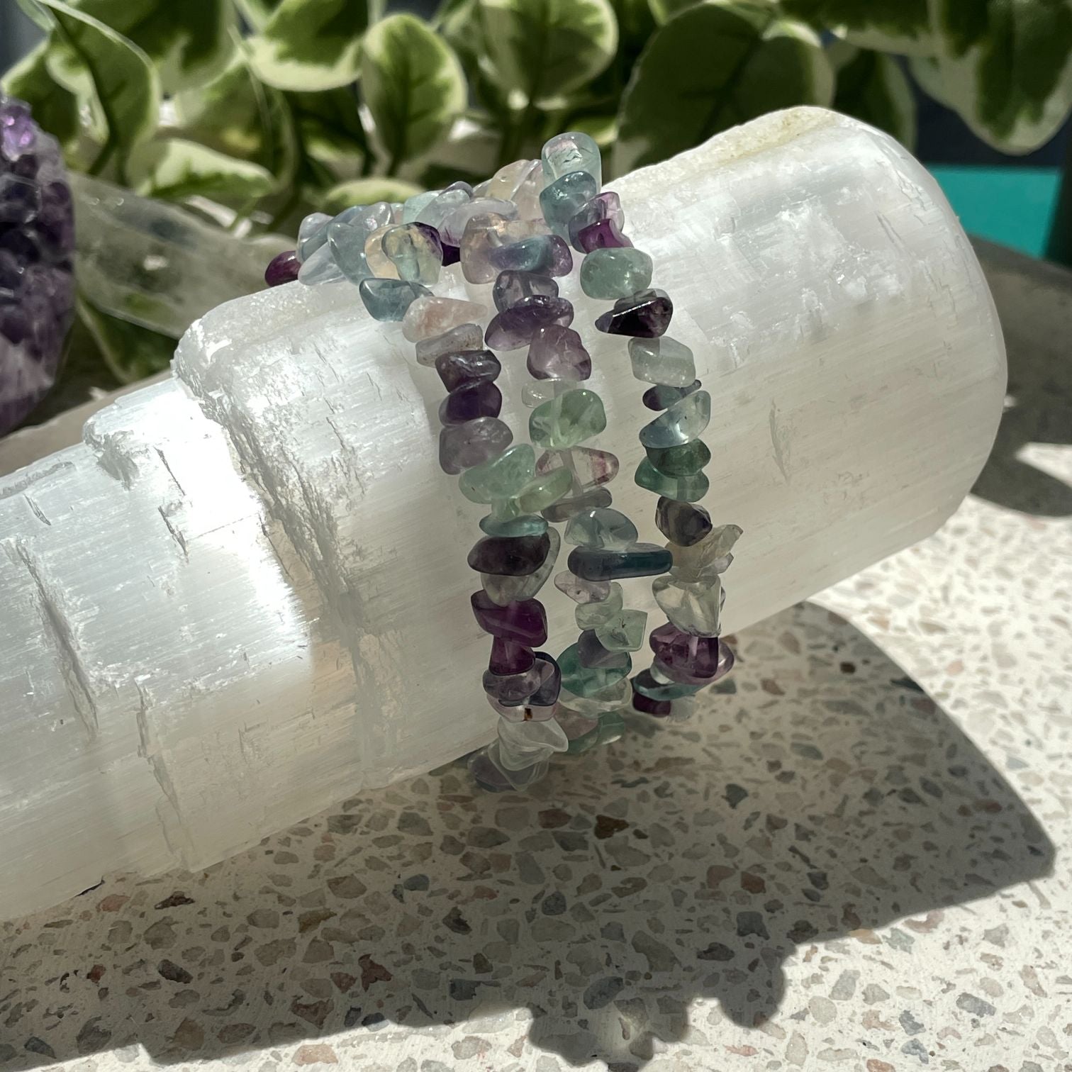 Fluorite Chip Bracelet Q1/A Fluorite Chip Bracelet Q1/A